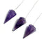 Amethyst Pendulum Pendant Healing Point Approx 40x18mm with 8" Chain