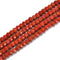 Natural Red Jasper Hard Cut Faceted Rondelle Beads Size 4x6mm 15.5'' Strand