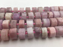natural kunzite faceted rondelle wheel Discs beads