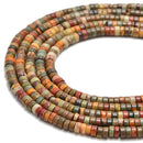 Red Cherry Creek Jasper Heishi Discs Beads Size 2x4mm 3x6mm 3x8mm 15.5" Strand