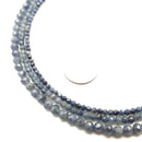Natural Sapphire Faceted Round Beads 2mm 2.5mm 3mm 4mm 15.5" Strand
