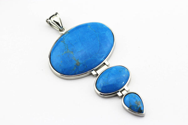 blue turquoise connected pendant 