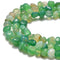 green agate irregular pebble nugget beads