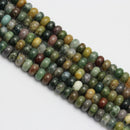 large hole indian agate smooth rondelle beads