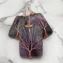 amethyst tree pendant copper wire wrap