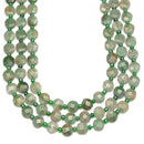 Green Strawberry Quartz Faceted Flat Round Coin Beads Size 10mm 15.5" Strand
