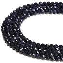 Blue Sandstone Faceted Round Beads Size 2mm 3mm 4mm 15.5'' Strand