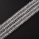 Clear K9 Crystal Glass Faceted Rondelle Beads Size 3x6mm 15.5" Strand