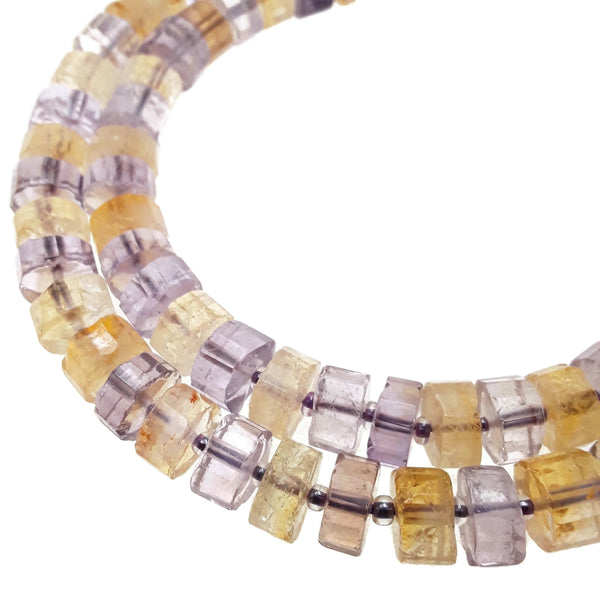 natural ametrine faceted rondelle wheel Discs beads