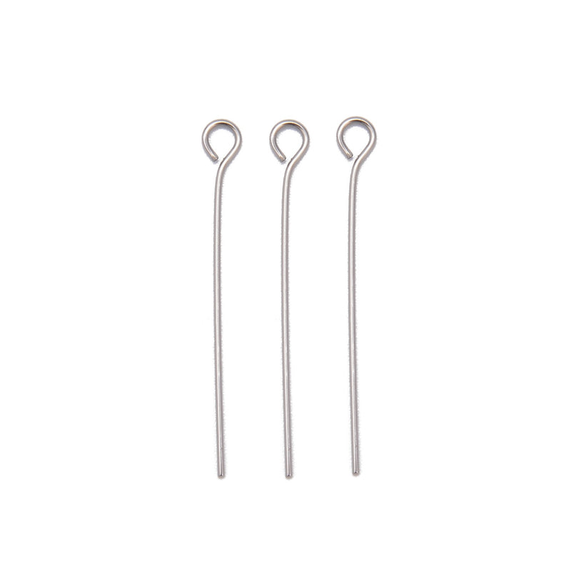 304 Stainless Steel Eye Pins Size 0.6x40mm 800 Pieces per Bag