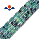 natural fluorite smooth rondelle beads 