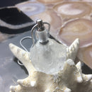clear quartz perfume bottle pendant necklace small and large 