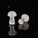 Natural Gemstone Crystal Polished Shape Mushrooms 1" Inch Sold Per Pair Rose Quartz, Clear Quartz, Amethyst, Howlite, Obsidian, Kiwi Jasper