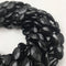 black onyx faceted oval shape beads 