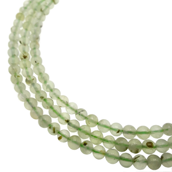 natural prehnite smooth round beads