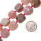 pink opal faceted octagon flat square beads