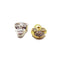 Alloy Silver/Gold Rhinestone Sunglasses Skull Pendant Charm 16x20mm Sold Per PC