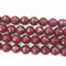 ruby red dyed jade faceted round beads 