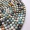 large hole amazonite faceted round beads 