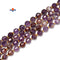 Natural Super Seven Prism Cut Faceted Round Beads Size 10mm 15.5'' Strand