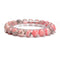 03-Rhodochrosite Round Beaded Bracelet Beads Size 8.5mm - 15mm 7.5 '' Length
