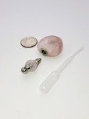 Rose Quartz Perfume / Oil Bottle Necklace Pendant Size 25x40mm