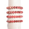 NO.2 -Rhodochrosite Beaded Elastic Bracelet Beads Size 5.5mm - 10mm 7.5'' Length