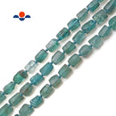 Translucent Blue Apatite Faceted Cylinder Tube Beads Size 7x10mm 15.5" Strand