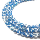 Blue & White Tibetan Agate Faceted Round Beads 8mm 10mm 15.5" Strand