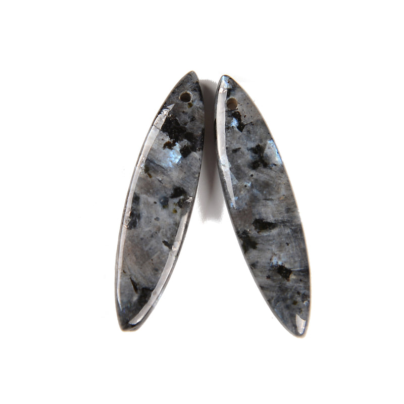 Natural Larvikite Labradorite Pendant Earrings Sold Per Pair
