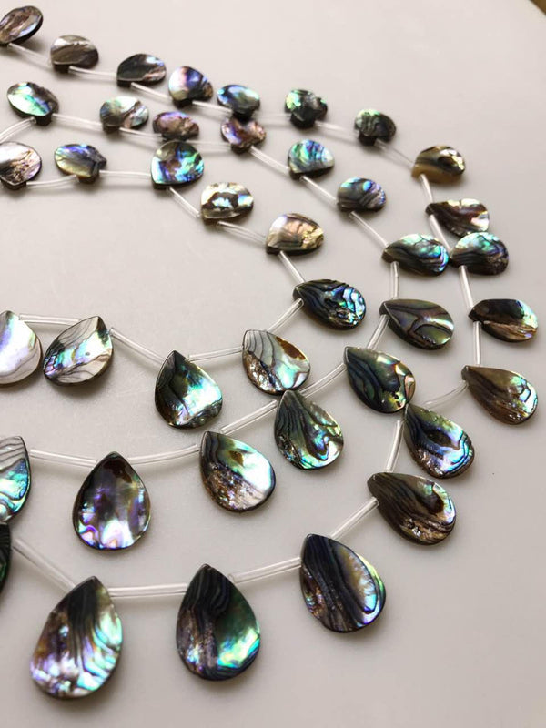 natural abalone teardrop shape beads