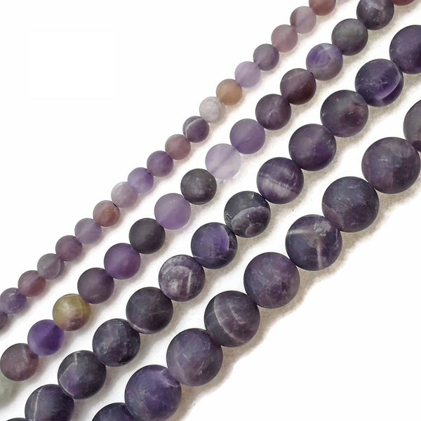Natural Light Violet Purple Lepidolite 4mm 6mm 8mm 10mm Round Beads 15.5