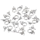 Alloy Silver Charm Clasp Round Size 10mm 24 Clasps Per Bag