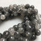 cloudy quartz faceted round beads 
