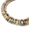 Natural Fossil Coral Faceted Rondelle Beads 4x6mm 6x10mm 15.5" Strand