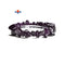 Purple Dyed Jade Pebble Nugget Elastic Bracelet Beads Size 7-17mm 7.5'' Length