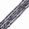Natural Iolite Faceted Coin Beads Size 4mm 15.5'' Strand