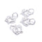 925 Sterling Silver Heart Shape/Flower Pendant Charm Size 9x10mm 6 Pcs Per Bag