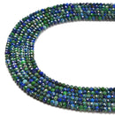 Chrysocolla Faceted Rondelle Beads Size 2x3mm 15.5'' Strand