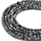 gray hematite faceted nugget beads