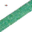 Green Agate Faceted Round Beads Size 2mm 3mm 4mm 15.5'' Strand