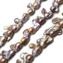 Natural Fresh Water Pearl Baroque Flame Ball Beads 15-20mm 15.5" Strand