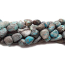 Genuine Blue Turquoise Pebble Nugget Chunk Beads Approx 15x20mm 15.5" Strand