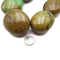 Natural Green Brown Turquoise Polished Oval Egg Beads Approx 40x50mm 15.5" Strnd