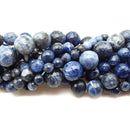 Sodalite Faceted Round Beads 6mm 8mm 10mm 12mm 15.5" Strand