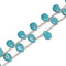 Blue Turquoise Teardrop Shape Beads Size 9x11mm 15.5'' Strand