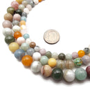 Natural Gemstone Mixed Chakra Smooth Round Beads 6mm 8mm 10mm 15.5" Strand