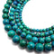 azurite smooth round beads