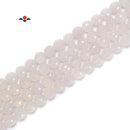 Natural Translucent White Agate Faceted Round Beads Size 8mm 10mm 15.5'' Strand