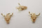 cow skull pendant ressilver or gold plating 